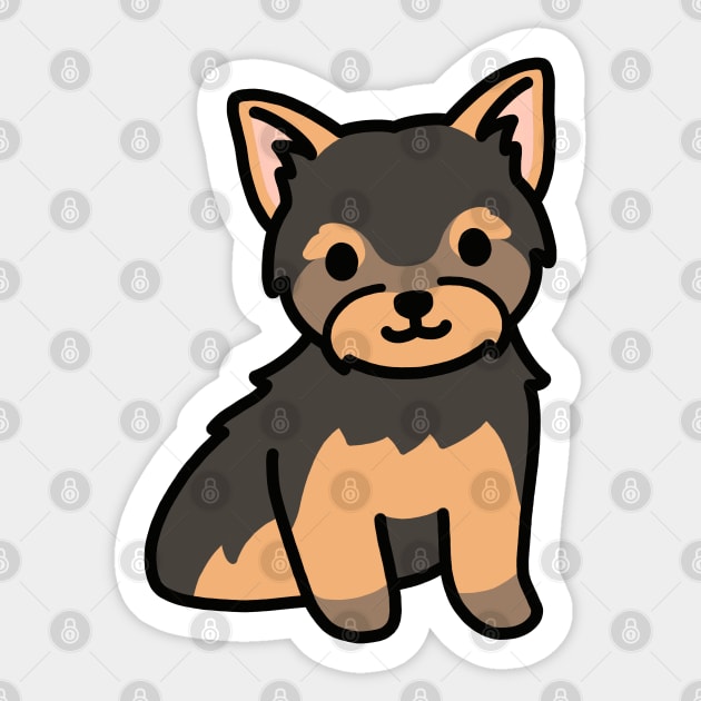 Yorkshire Terrier Sticker by littlemandyart